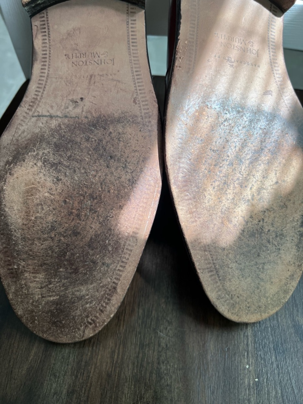 Johnston & Murphy Handcrafted in Italy Brown Leather Tassel Loafers 10 M - Picture 9 of 16